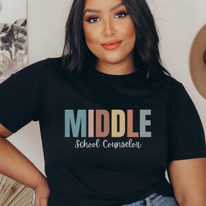 Mittelschul-Berater Shirt, Geschenk für Schulbetreuer, Shirts für Schulbetreuer, Abschlussgeschenk, psychische Gesundheit Shirt, Lehrer-Shirt
