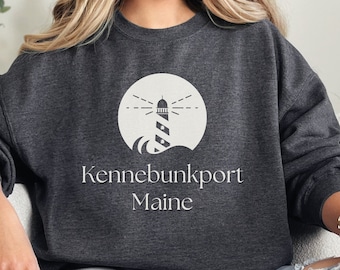 Kennebunkport Maine Sweatshirt - Gemütlicher Rundhalsausschnitt für Maine Beach-Liebhaber