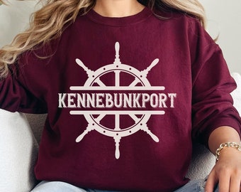 Kennebunkport Maine Sweatshirt - Gemütlicher Rundhalsausschnitt für Maine Beach-Liebhaber