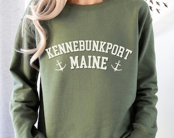 Kennebunkport Maine Sweatshirt - Gemütlicher Rundhalsausschnitt für Maine Beach-Liebhaber