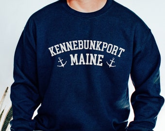 Kennebunkport Maine Sweatshirt - Gemütlicher Rundhalsausschnitt für Maine Beach-Liebhaber