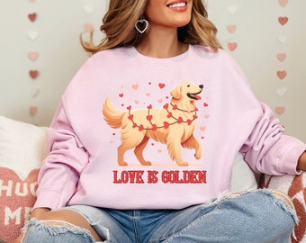 Golden Retriever Valentine's Day Shirt - Perfect Gift for Dog Moms!