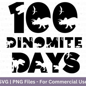 100 jours Dinomite svg, svg 100 jours d'école, 100e jour d'école, progrès scolaire, 100 jours d'école dinosaure svg, svg Dino