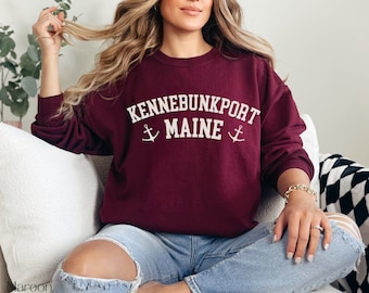Kennebunkport Maine Sweatshirt - Gemütlicher Rundhalsausschnitt für Maine Beach-Liebhaber