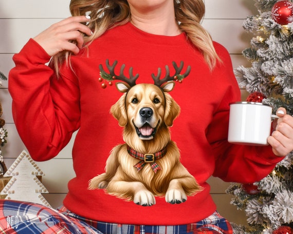 Dog Mom Shirt Gifts for Him Golden Retriever Christmas