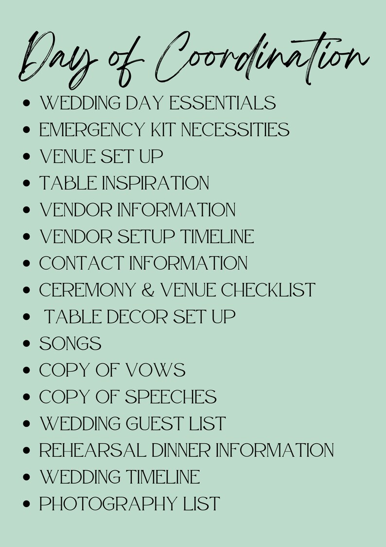 Modern Wedding Binder and Day of Coordination Planner Instant Download ...