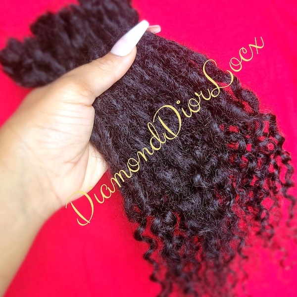 100% Human Hair Loc Extensions With Curly Tips