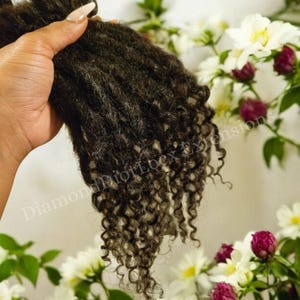 100% Human Hair Loc Extensions With Curly Tips