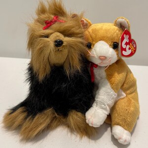 Ty Beanie Babies - Tangles the Cat, Yapper the Dog - FREE Cards w/purchase!