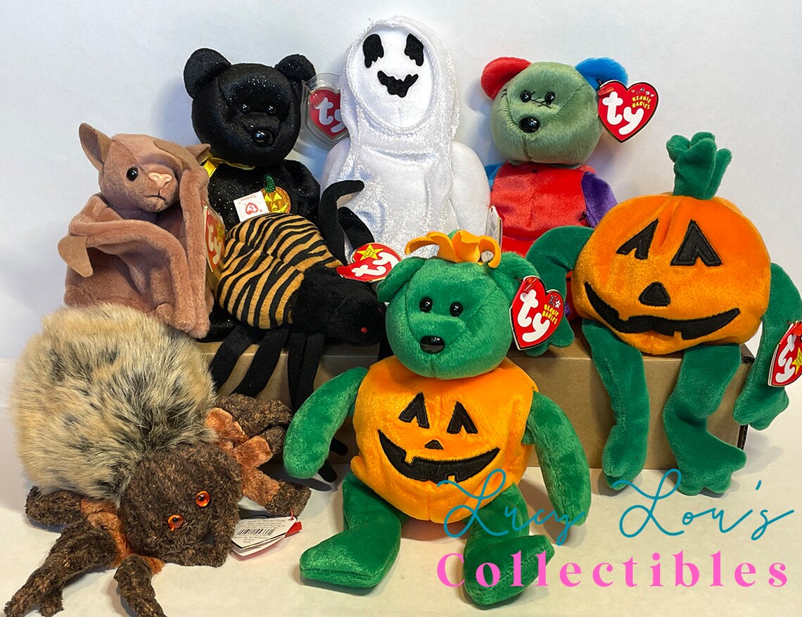 Halloween Ty Beanie Babies You Pick Haunt Bear Sheets Ghost Etsy