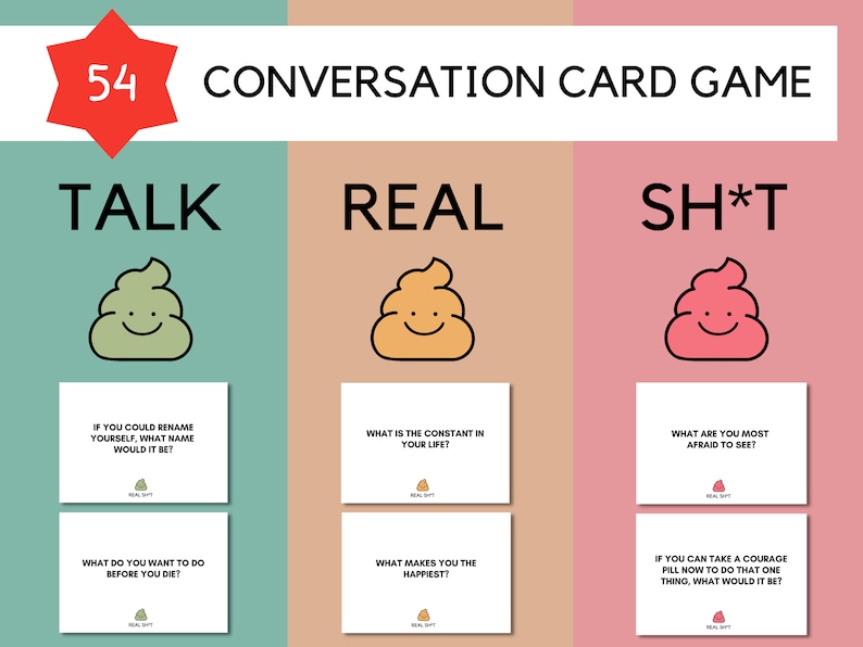 Conversation Cards Conversation Starter Relationship Cards Talk Real