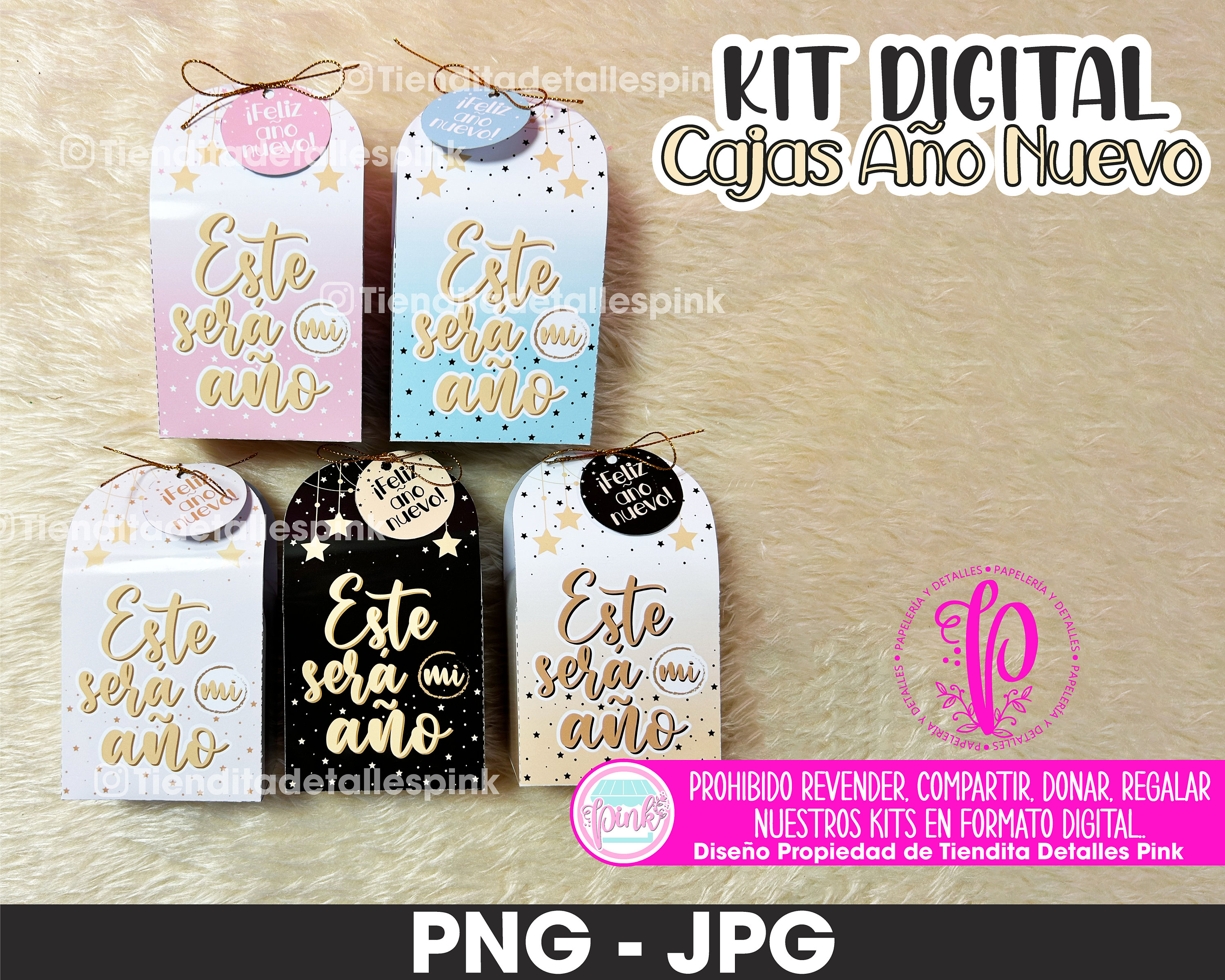 New Year's Boxes Template - Etsy