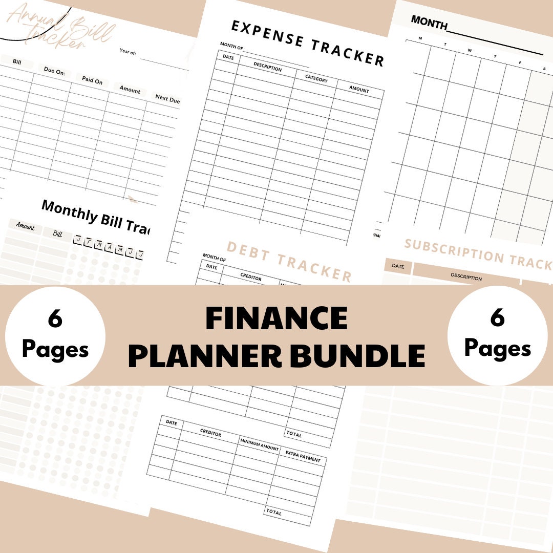 Printable Bill Tracker Bundle, Budget Planner Set, Expense Tracker ...