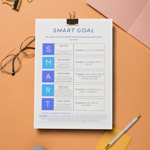 SMART Goal Setting Worksheet - Etsy