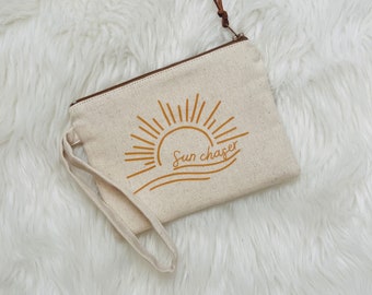 Sun chaser smaller wristlet, cute sun wallet