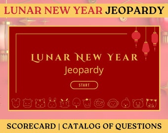 Lunar New Year Jeopardy Game: Editable Canva Template (Digital Download)