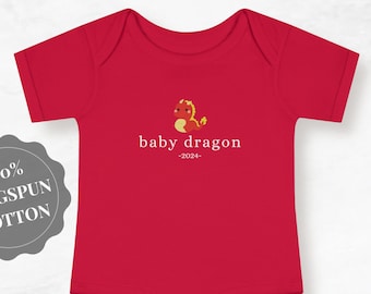 Baby Dragon Onesie® - faire-part de naissance, tenue pour le retour à la maison, vêtements de bébé tendance 2024, cadeau nouveau-né, cadeau baby shower, année du bébé dragon