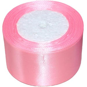 Nastro di raso 5 cm / 1,97 in | 23 m / 905 in | Sensazione seta | Larghezza 2 pollici | Artigianato | Confezione regalo | Cucito