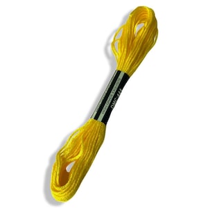 DMC Embroidery Floss 8m 444 | Cross Stitch Thread | Yellow Craft Yarn | Needlework Supplies | Stitching Material