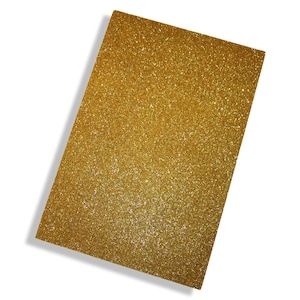 Feuille de Mousse Pailletée avec Dos Adhésif | Épaisseur de 2mm | 7,87 x 11,81 pouces | Jaune | Artisanat | DIY | Projets | Décorations
