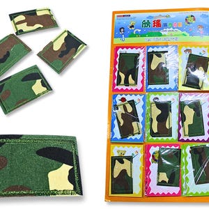 Patch Set for Clothing | Military Camouflage Design | Applique No.169 | 9 Pieces | Size: 7.5x4.5cm/2.95×1.77in | Embroidery Decor