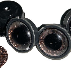 Brown Safety Eyes | 14mm/0.551 in | 10pcs | Shiny Doll Eyes | Craft Supplies | Stuffed Animal Eyes | Glitter Eyes | DIY Toy Making