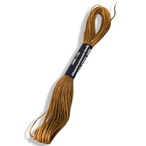 DMC Embroidery Floss | Cross Stitch Thread | Craft Yarn | 8m Skein | Cotton String | Needlework Supplies | Color 782