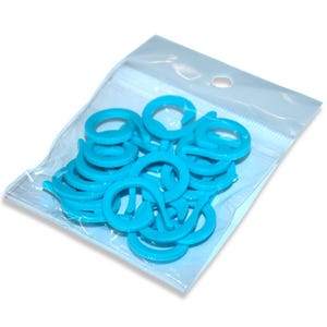 Knitting Stitch Markers Set 20pcs | 2cm/0.79 in Spiral | Round Ring Clip | Yarn Crochet Circles | Craft Supplies | DIY Knitting Tools