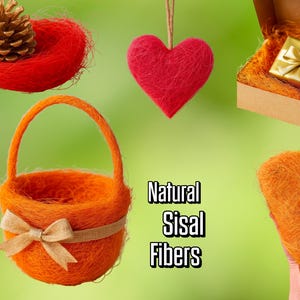 Natural Sisal Fibers  25g/0.88 oz/19× 13 × 5 cm/7.5 × 5.1× 2inches | Sustainable Craft Supplies | Threads | Decorative Sisal