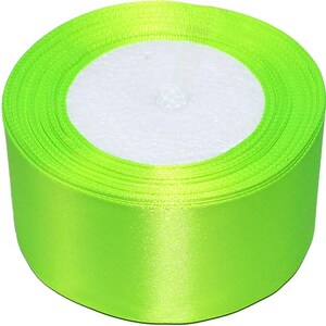 Nastro di Raso | 5 cm / 1,97 in | 23 m / 905 in | Giallo Chiaro | Nastro di Alta Qualità per Fai da Te | Cucito | Confezioni Regalo