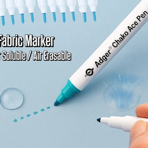 Water Soluble/Air Erasable  Fabric Marker | Disappearing Ink | Vanishing Textile Pen | 15cm/5.9in Sewing Marking Tool | Embroidery