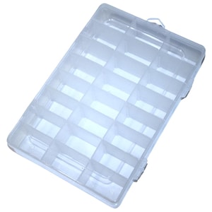 Bead Storage Organizer | 24 Compartments 19x12.5cm | Jewelry Making Box | Craft Supplies Container | DIY Beading Kit Holder