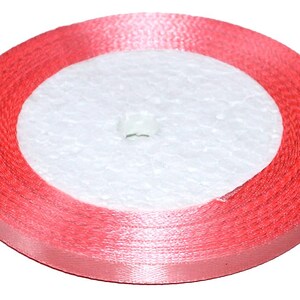 Nastro di raso 0,6 cm x 23 m / 0,24 in x 905 in | 089 | Bordo tessuto stretto | Confezione regalo | Fai da te creativo | Materiale da cucito