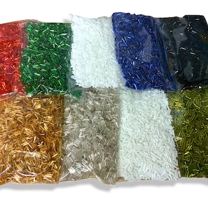 Glass Bugle Beads 450g | 9-Color Variety Pack | All Shades | Multicolor Beads Set for Jewelry Making | DIY Craft Supplies