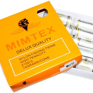 Mimitex Beading Threads | White | 210D | Pack of 10 | Strong | Durable | High-Quality | Jewelry Making | Crafting Supplies