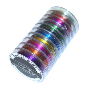 Assorted Wire 10m/0.30mm/10pcs | Jewelry Craft Wire | Beading | DIY Supplies | Stringing | Artisanal | Versatile Metal Cord