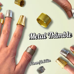 Sewing Thimble 17mm/0.66inches | Metal Thimble for Crafting | Thimble for Sewing 1 piece