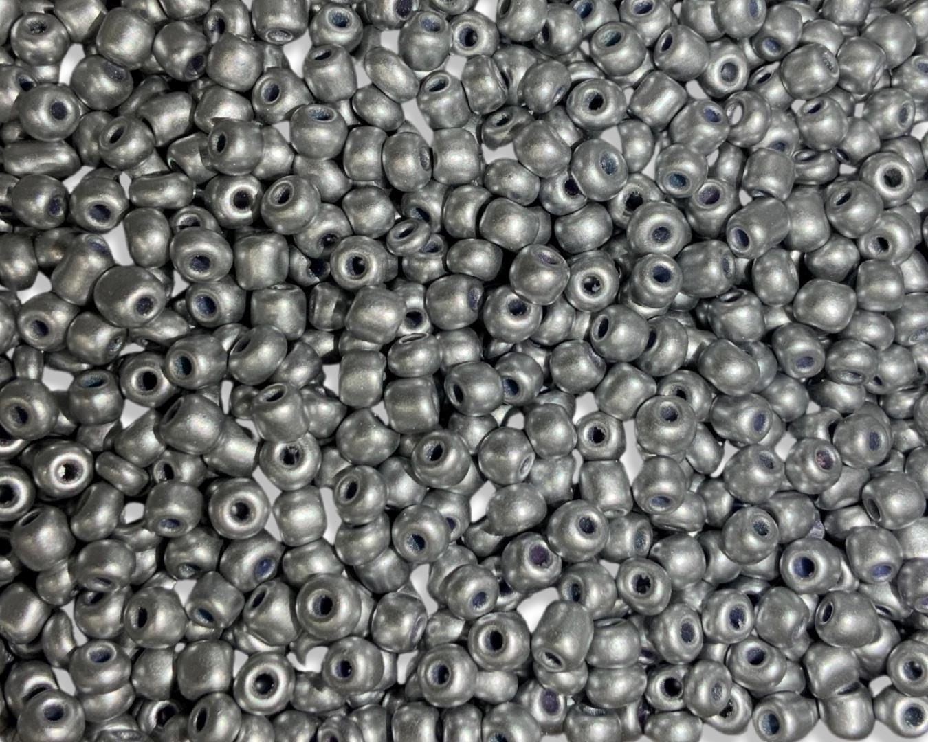 Large Silver Seed Beads 6/0 | 100g Bulk Jewelry Making Supplies | Metallic Beading | Craft Beads | Silver Finish | DIY Necklace