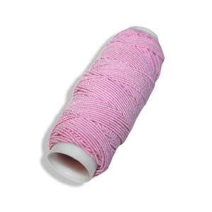 Filo elastico | Cordino elastico rosa | 0,9 mm / 0,0354 in | Corda in gomma | 1 pezzo | Bobina 25 m / 984 in | Filo elastico per perline