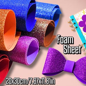 Sparkling Glitter/Matte  Foam Sheet  | 20x30cm/ 7.87 x 11.81 in | Craft | DIY | Projects | Decorations