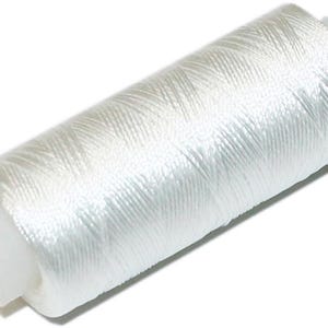 Filo di seta per perline bianco 210D  | 60x20x20mm/2.36x0.79x0.79in | Filo di seta forte | Forniture per gioielli | Filo per lavori manuali