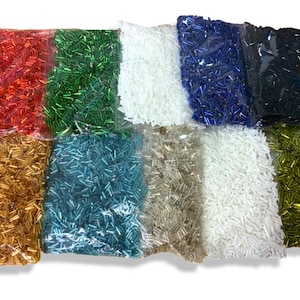 100g Glass Bugle Beads | Multicolor Set | 10 Packs | DIY Jewelry Making | Craft Supplies | Seed Beads | Colorful Beading Kit