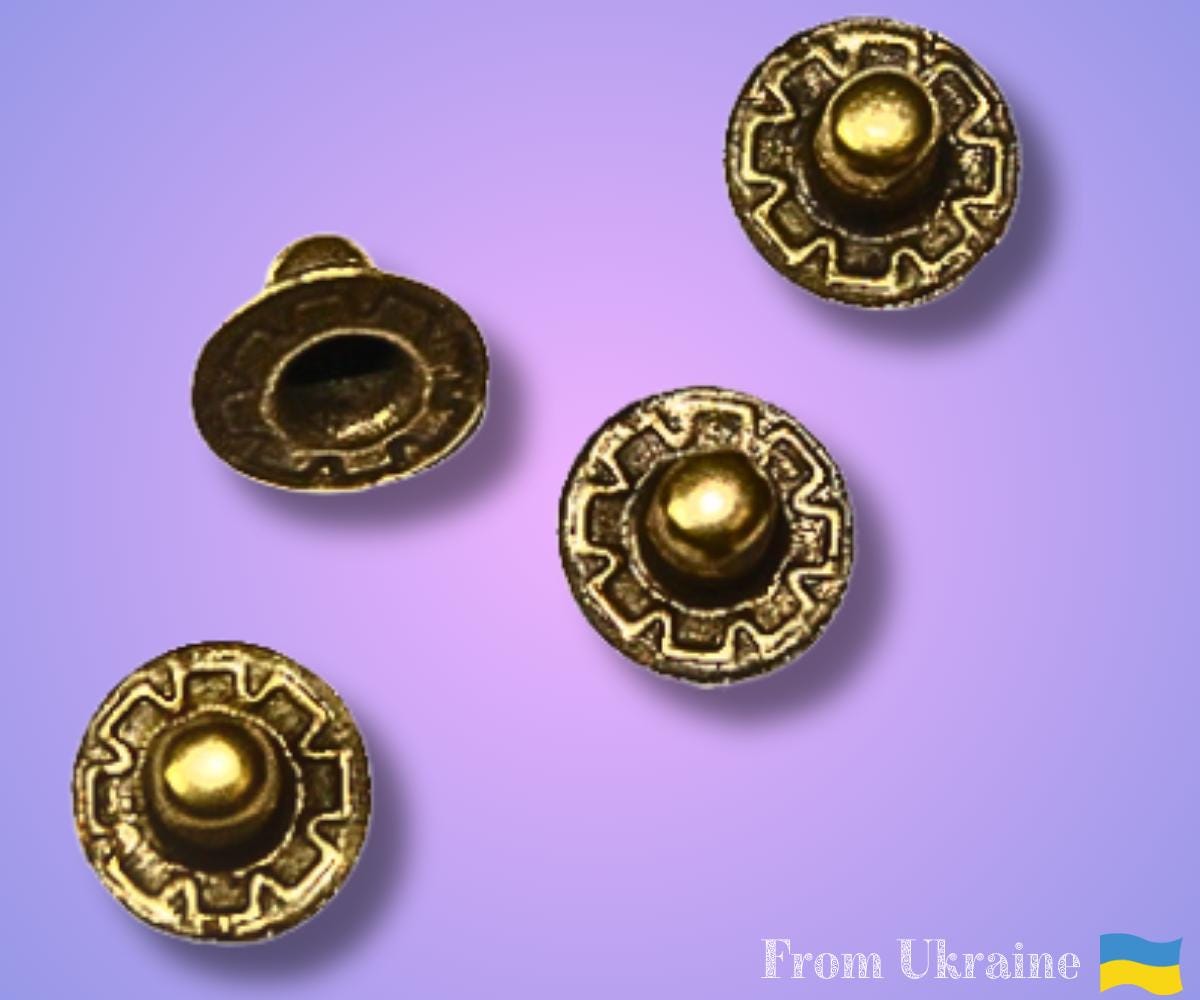 Small Spring Buttons Set of Metal Buttons With Back Pin for Clothing 19mm/0.74inches ...