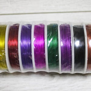 Wire Assortment 50m | 0.30mm | 10pcs | Jewelry Making | Craft Supplies | Beading | Art Wire | DIY Projects | Multi-Color
