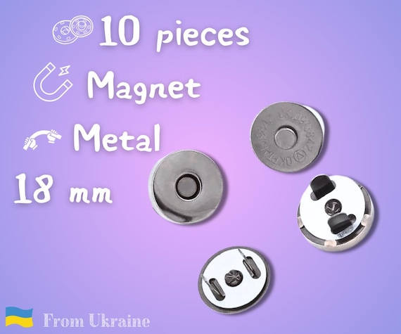 Bottoni Magnetici 30 Pezzi - Chiusura Magnetica Per Borse, Cappotti, Jeans, 5 Colori - Foto 3