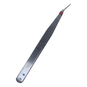 Bent Tip Metal Tongs | 13.3cm/5.24 in | Precision Tweezers | Curved Stainless Steel | Crafting | Jewelry Tools | Kitchen Utensils