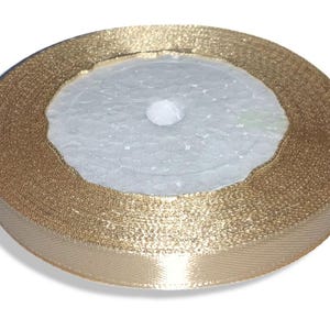 Nastro di Raso Beige Lusso | 1 cm / 23 m | 0.39 pollice / 905 pollici | Alta Qualità | Ideale per Cucito | Artigianato | 123