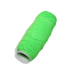 Filo Elastico Verde Lime | 1 Pezzo | 0,9mm/0,0354in | 25m/984,25in | Cordino Elastico | Filo di Gomma | Creazione Gioielli