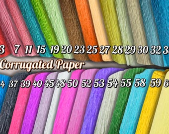 Corrugated Paper Roll | Crepe Paper | Craft Material | Decorative Paper | 2.5m x 50cm / 0.54mm / 98.4 x 19.6x 0.021 in | Creative Projects