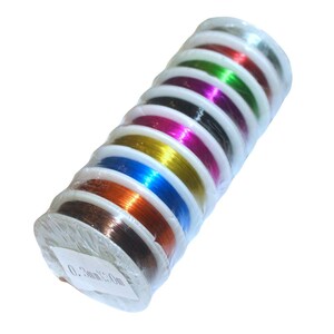 Assorted Wire 30m | 0.30mm | 10 Pack | Jewelry Making Wire | Craft Wire | Beading Wire | DIY Supplies | Art Wire | Multicolor Wire